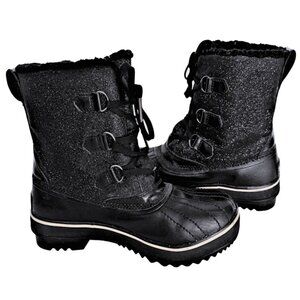 SOREL Tivoli Black Glitter Ladies Winter Boots Size US 10 / EU 41